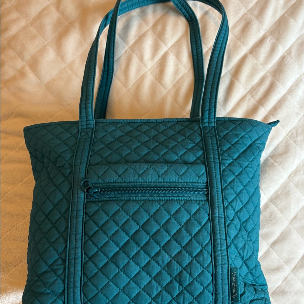 Vera Bradley Blue Quilted Tote Bag with Sturdy Straps